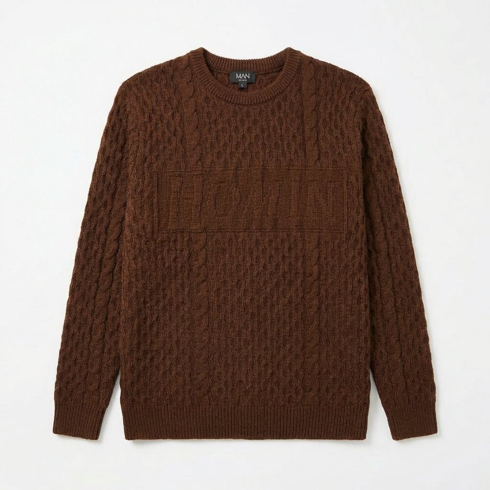 Vintage Brown Cotton Sweater
